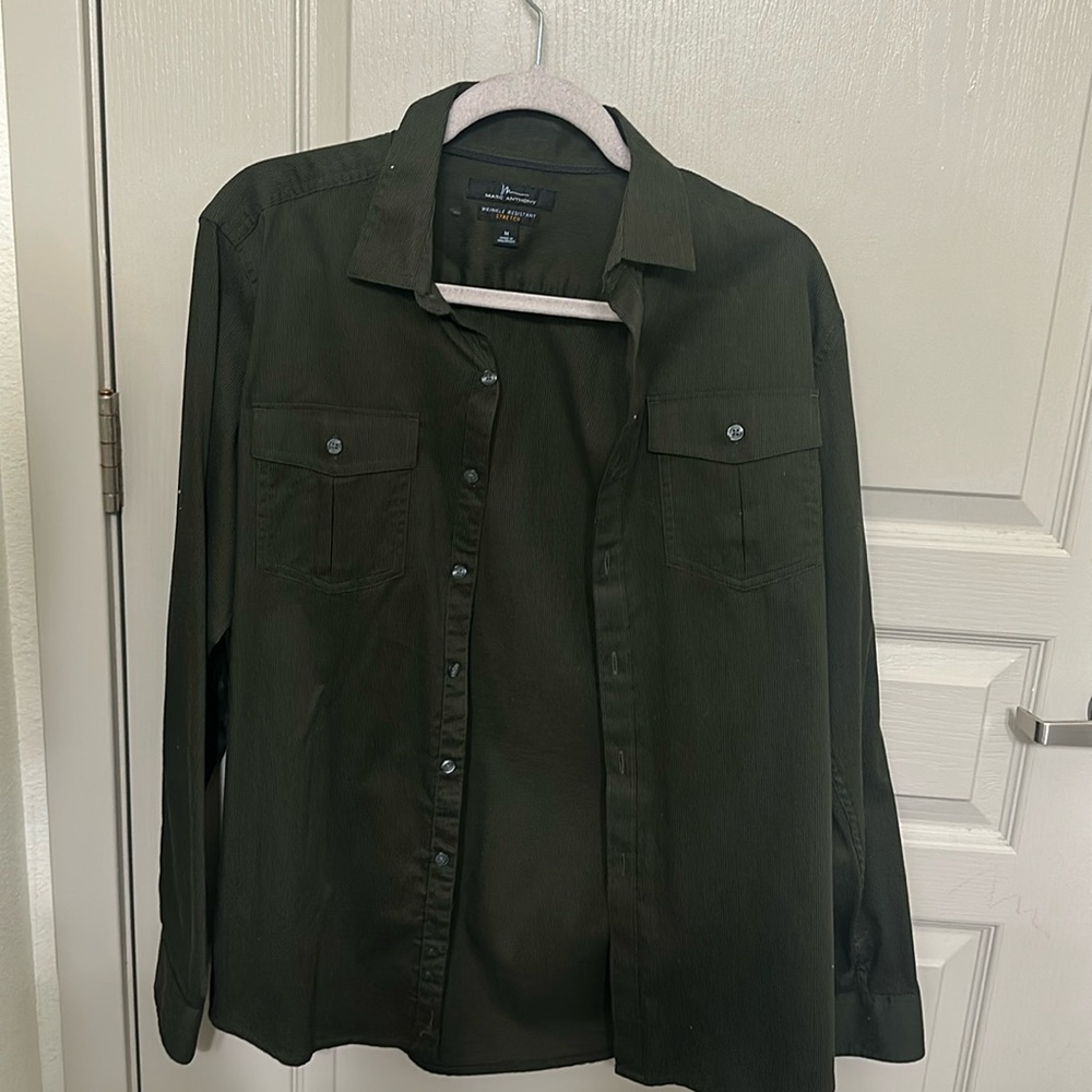 Marc Anthony olive green dress shirt